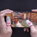 Dengfeierru Captain Chicken Ghost Fire Finger Set PUBG Mobile Game Breathable New style Gaming Controller Touch Screen Luminous Gaming Thumb Glove One. 