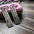 High Quality Stainless Steel Engraving Car Key Ring Drive Safe Handsome, I Love You Double Sided Mirror Polishing Drive Safe Keychain Best Wishes Letter Keychain Birthday. 