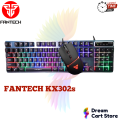 Fantech KX302s Mouse And Keyboard Combo 104Key English Keyboard 8000DPI Adjusted Professional Wired Mouse For Mouse Gamer. 