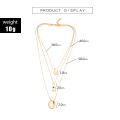 Gold Multi Layer Necklace for Women Girl Layered Necklaces Collares B37206. 