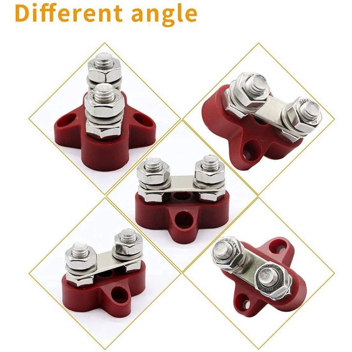 Terminal%20Block%20Studs%20M8%2048V%20Junction%20Block%20Bus%20Bar%20Dual%20Heavy%20Duty%20Power%20Distribution%20Stud%20for%20Truck%20RV%20Boat,Black%20-%20Image%207