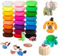 12/24 Color Air Dry Super Light Magic Clay for Kids/Teens with Tools Children Play Dough Non Toxic Bouncing Clay. 