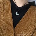 【New arrival】The same small cute fairy moon necklace girlfriends crescent pendant clavicle chain female resin crescent. 