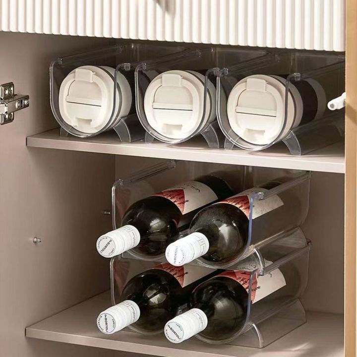 Plastic%20Cup%20Holder%20Transparent%20Stackable%20Water%20Bottle%20Holder%20Anti-Fall%20Saving%20Space%20Water%20Bottle%20Storage%20Rack%20Pantry%20-%20Image%202