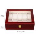 Luxury Wooden Watch Box Watch Holder Box for Watches Men Glass Top Jewelry Organizer Box 10 Grids Watch Organizer. 