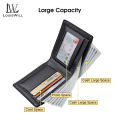 LouisWill Wallet Men's Foldable Wallet Super Soft PU Wallet Paragraphs Short Wallet Large Capacity Wallet Fashion Business Men's Wallet Coin Purse Wallet Multi-Card Position Wallets ID Credit Cards Holders. 