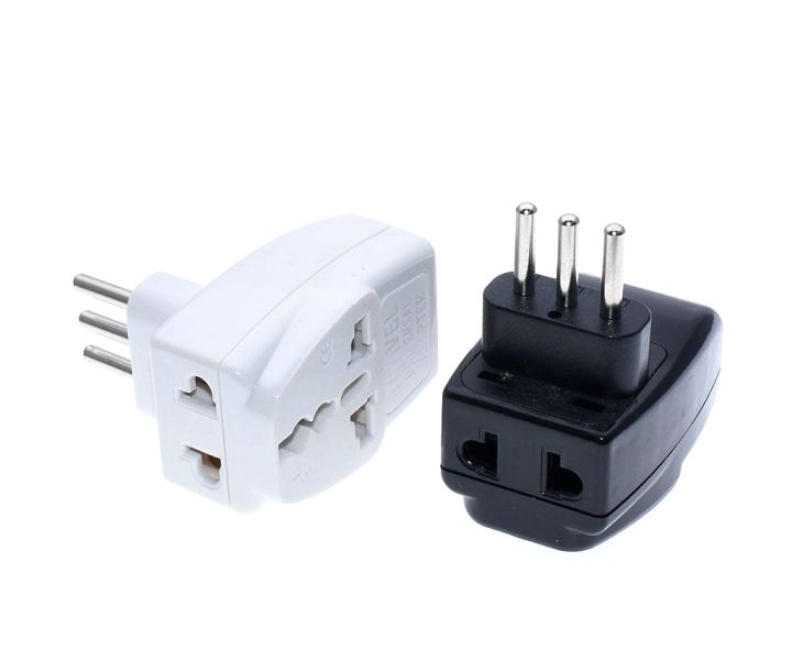 Italian Uruguay Travel Plug Adapter Type L 3 Way Multi Port Outlet Convert Au/uk/eu/ge/ .... Plug Ac100~250v 10a Black