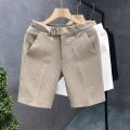 Light Business White Suit Shorts Men's New Fashion Summer Slim Straight Shorts Men's Thin Short Suit Pants. 