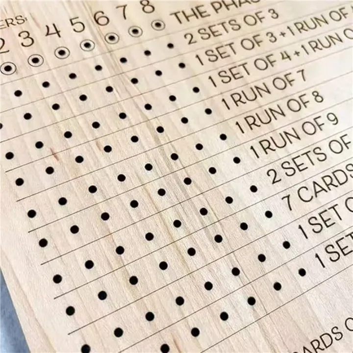 2X Phase 10 Score Board - Phase Ten Scorecard and Round Tracker Phase ...