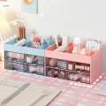 Desktop Stationery Organizer Container Study Accessories Makeup Box Pen Holder Drawer for Countertop Home Bedroom Student Kids. 
