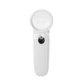 Portable LED Light Magnifying Glass, 50mm 5x High Magnification Handheld Magnifier LED Hand-hold Magnifier for Plastic Handheld Magnifier for Handheld Magnifier (MG6B-3 5 Times). 