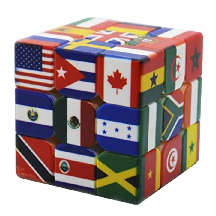 【Fullyoung_520 Store】NYT Printing National Flag Magic Cube Ldren'S Oys ...