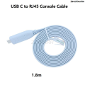ZaozhixunbaPortable USB C to RJ45 Cable USB to Console Commissioning Cable Applies to the Configuration Cable of Cisco and Huawei H3C Switches 1.8m. 