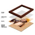 Custom A4 Photo Frame Wall Decoration with Gold Strip, Elegant Design for Home Display. 