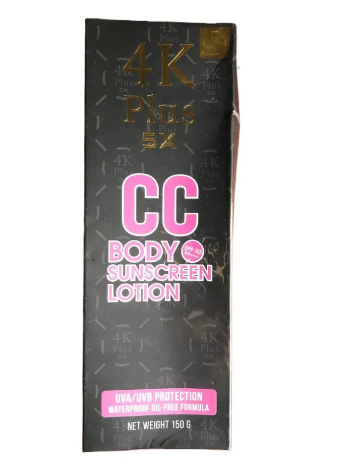 Made in THAILAND 4K Plus 5x CC Body Sunscreen Lotion 4kPP Sun protection  from UVA UVB with SPF50 + WHITENING Perfect GLUTATHIONE Lotion | Daraz.lk