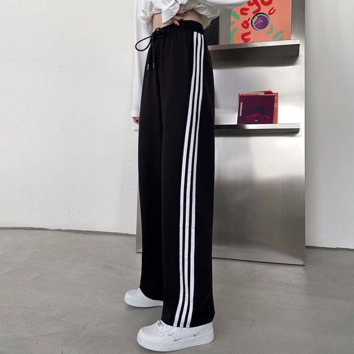 Korean%20Style%20Autumn%20and%20Winter%20Straight%20Sports%20Pants%20Female%20Thin%20Loose%20Slimming%20School%20Uniform%20Two%20Horizontal%20Strips%20Middle%20School%20Student%20Wide%20Leg%20Trousers%20Men%20-%20Image%207