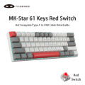 MageGee Mini 60% Mechanical Keyboard Wired LED Backlit Compact Gaming Keyboard Blue Red Switch Small Multi-Device Keyboard Portable Keyboard with Light for Laptop, Desktop, Computer, PC. 