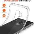 For Samsung Galaxy S9 Plus Back Cover Shockproof Transparent Soft TPU Silicone Protector Phone Case with Shock Absorption Bumper Corners. 