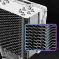 COOLMOON AOSOR AS600 CPU Cooler ARGB 6 Heat Pipe CPU Radiator CPU Cooler Fan Hydraulic Bearing PWM for Multi-Platform I7,White. 