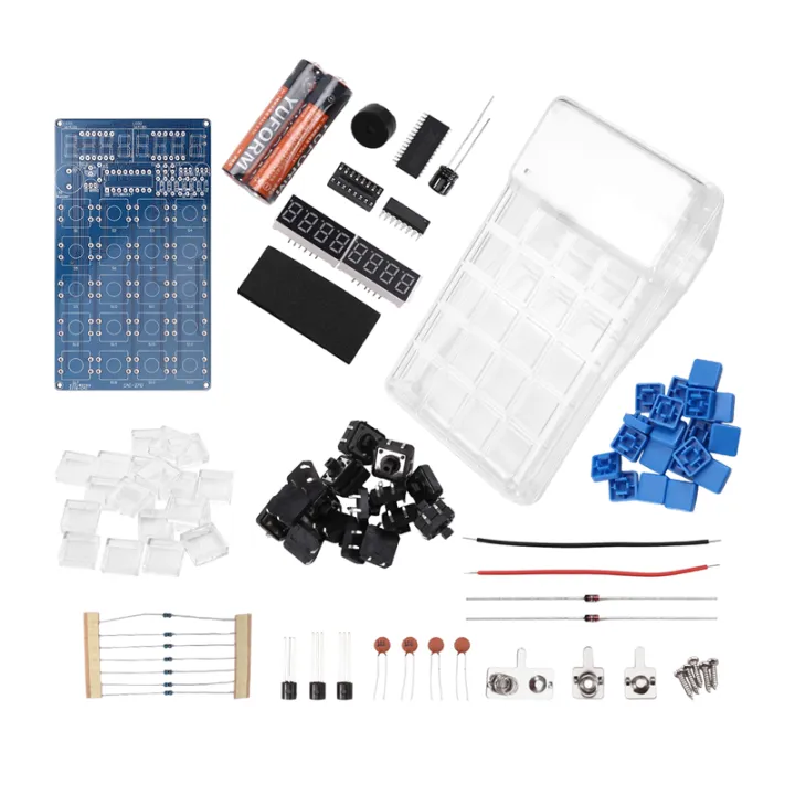 Complete DIY Calculator Kit for Beginners with LED Display, Battery ...