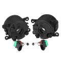 Pair Front Bumper Fog Light Lamp 12V For Ford Falcon FG XT XR6 XR8 G6E 08-2014-Black. 