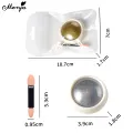 Monja Metallic Chrome Magic Mirror Powder Laser Nail Art Glitter Dust Metal Effect Nail Glitter DIY Nail Art Docoration. 