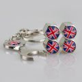 4pcs Wheel Valve Stems Caps & 1pc Wrench Dust Air Cover England Flag Car Accessories for MINI One MINI Coopers Cabrio Coupe. 