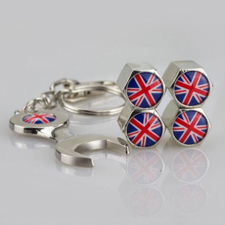 4pcs%20Wheel%20Valve%20Stems%20Caps%20&%201pc%20Wrench%20Dust%20Air%20Cover%20England%20Flag%20Car%20Accessories%20for%20MINI%20One%20MINI%20Coopers%20Cabrio%20Coupe%20-%20Image%205