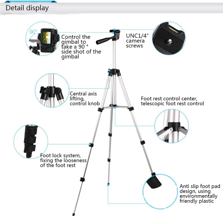 Tripod%203110%20Portable%20Camera%20Stand%20and%20Mobile%20Phone%20Stand%20Holder%20-%20Image%205