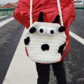 Hand-Wool Lamb Bag Material BagdiySimple Bag Shoulder Messenger Handbag Bucket for Friends. 
