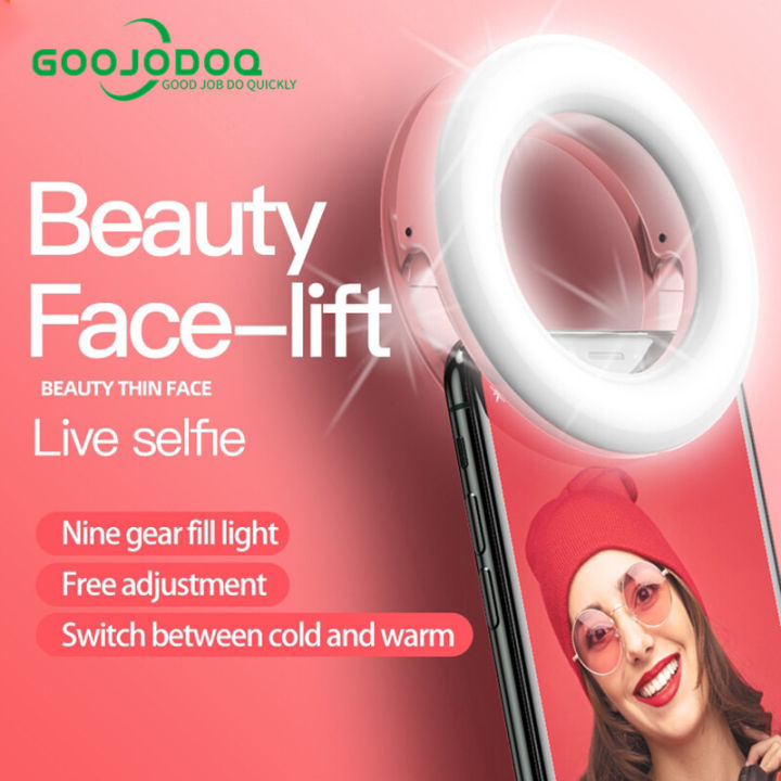 GOOJODOQ%20For%20Mobile%20Phone%20Selfie%20Beauty%20Round%20Fill%20Light%20LED%20Light%20Portable%20Clip%20Rechargeable%20Hot%20And%20Cold%20Light%20Adjustment%20For%20Live%20Broadcast%20Tik%20Tok%20-%20Image%202