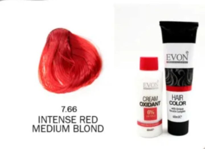 Evon Intense Medium Red Hair Color 7.66