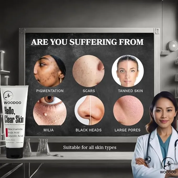 WOODOO%20-%20Hello%20Clear%20Skin%20Face%20Wash%20%7C%20Kojic%20Acid%20%7C%20Niacinamide%20%7C%20Glycolic%20Acid%20%7C%20Prevents%20Hyperpigmentation,%20Milia%20%7C%20Minimize%20appearenceof%20Facial%20pores,%20Blackheads,%20Whiteheads%20and%20Dull%20Skin%20%7C100ml%20-%20Image%202