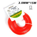 Professional Fine Quality 3mm 15m Square Mowing Nylon Trimmer Rope Brush Grass Cutter trimmer Line Mowing Wire. 