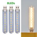 Very Bright 8 LED Energy saving Light vb8e USB Lamp For Any USB, Power Bank, Other 5V USB Source, Computer And PC Notebook Laptop Reading. 