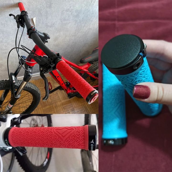 bike%20parts%20Corki%20Mountain%20Bike%20Grips,Double%20Lock%20on%20Locking%20Bicycle%20Handlebar%20Grips%20for%20MTB,Downhill%20-%20Image%205