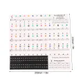 Piano Beginner Sticker Colorful Transparent Removable Large Letter Reusable Piano Keyboard Sticker for 49/54/61/88 Key Keyboards. 