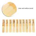 10pcs/Box Soprano Sax Saxophone Reeds 2.5 Strength Reed for Beginners Durable. 