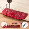 Shelf Pin Jig and Hinge Jig 2 in 1 Self-Contained Clamping, 32mm Shelf Pin Jig Aluminum Alloy with 1/4 Inch Drill Bits. 