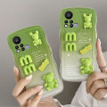 AnDyH Phone case For infinix Hot 11S X6812 X6812B Case 3D Letters Bear Cute Cartoon Design Camera Protection Premium Gradient Soft Silicone Shockproof Casing Protective Back Cover Couple Cases. 