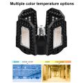 LED Garage Light E27 Folding Transformer Garage Light 100W High Power Waterproof Industrial Lighting Canopy Light Quad Leaf-e27. 