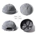 Brimless Docker Cap Washed Style Boy Girls Student Skullcap Hats Men Cotton Beanie Docker Brimless Hat Rolled Cuff Harbour Hats. 