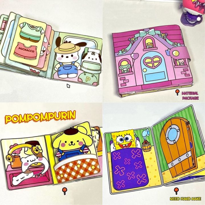 Gift%20DIY%20Quiet%20Book%20Sanrio%20Kuromi%20Sticker%20Book%20Melody%20Hand-made%20Activity%20Busy%20Book%20Kids%20-%20Image%202