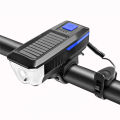New Multifunction Solar Power Bicycle Light with eletronic horn USB Rechargeable Bike Headlight Waterproof Led Bike Light 3 Modes LED Mountain Bike Front Light with 5 Modes 120dB Bike Horn Solar Bike Light. 