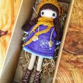 diy Material Package Crochet Knitting Yarn Doll Can Hold Big Doll Snowflake Girl Five-Strand Milk Cotton 45 cm High. 