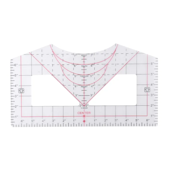 4 in 1 Tshirt-Ruler Guide for Vinyl Alignment for Measuring Tool Sewing ...