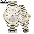 【ZOSR】 Relo Buy 1 Take 1 couple watch for men and women automatic Date  water proof Quartz Watches Fashion Elegant Stainless Steel luminous display gold Casual Ladies wristwatch. 