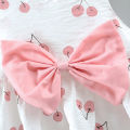 Girl Baby Summer Cherry Dress 1-3 Year Old Baby Strap Dress Girl Summer Dress Trend. 