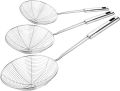 Extra Large Spider Strainer 18cm Skimmer Spoon for Frying and Cooking - Stainless Steel Wire Pasta Strainer with Long Handle, Professional Kitchen Skimmer Ladle. 