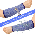 3 Pairs Arm Protectors Black & Blue & Gray HPPE for Thin Skin and Bruising Cut Resistant Forearm Sleeve Level 5 Arm Burn Protection Sleeve. 